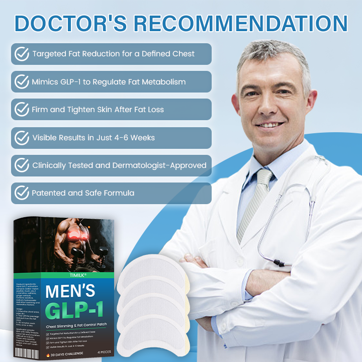 Timilk® Men’s GLP-1 Chest Slimming & Fat Control Patch🧑🏻⚕️Approved By TOS