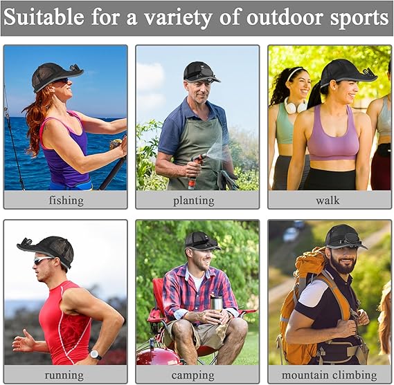 2025 New Ultralight UV Protection Baseball Cap with Solar Fan