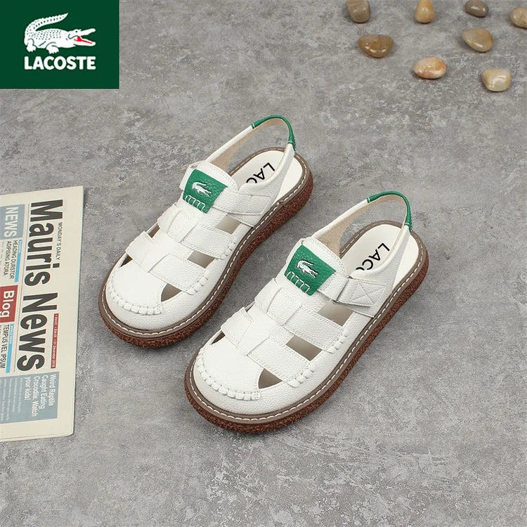 2025 New Lacoste Women's Leather Sandals