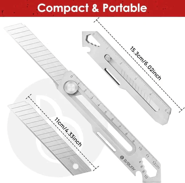 🔥HOT SALE🔥6 in 1 Multifunction Stainless Steel Utility Knife with ten blades