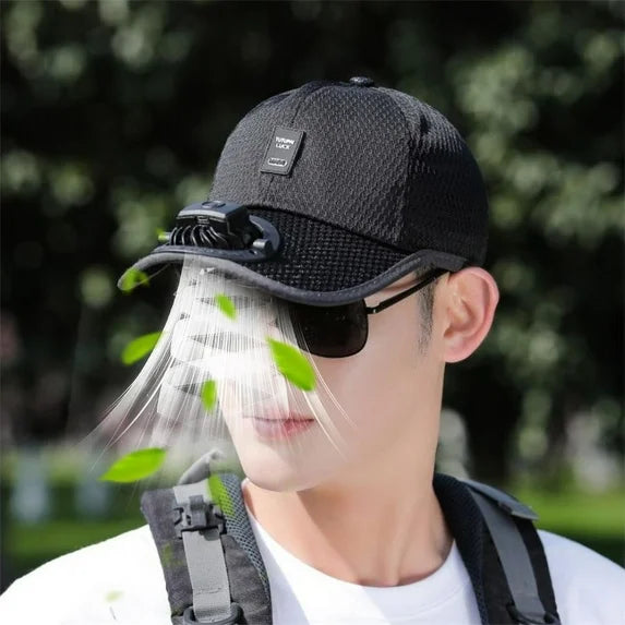 2025 New Ultralight UV Protection Baseball Cap with Solar Fan