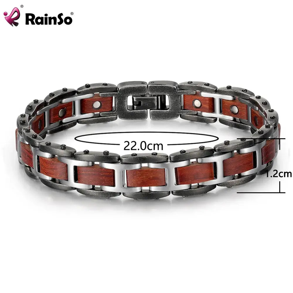 Nordic Steel & Wood Men's Bracelet