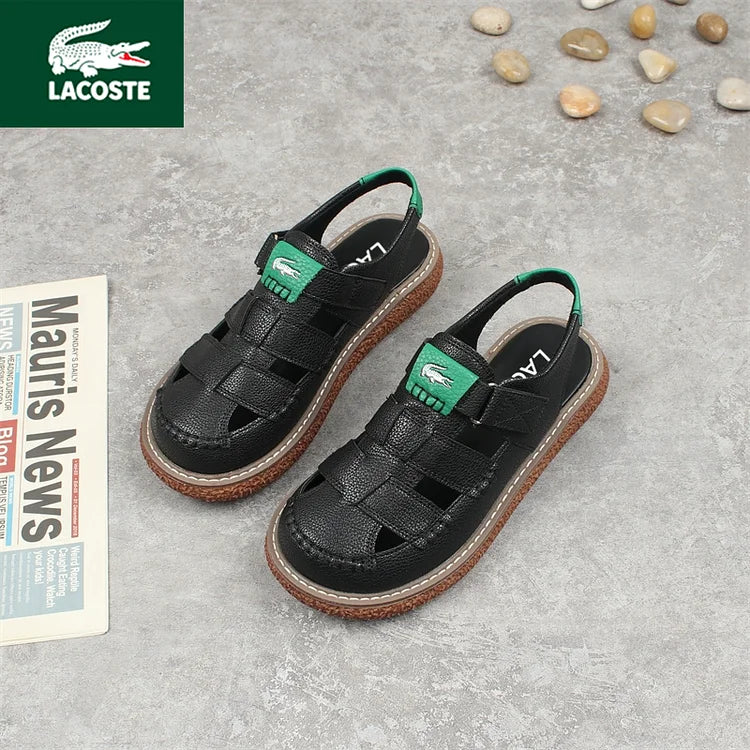 2025 New Lacoste Women's Leather Sandals