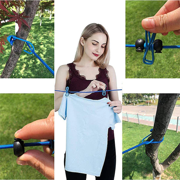 🔥HOT SALE-45%OFF🔥Outdoor clothesline with clips