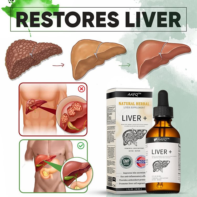 AAFQ™ Natural Herbal Liver Supplement - Powerful Liver Support - Detox & Repair - Herbal Supplements