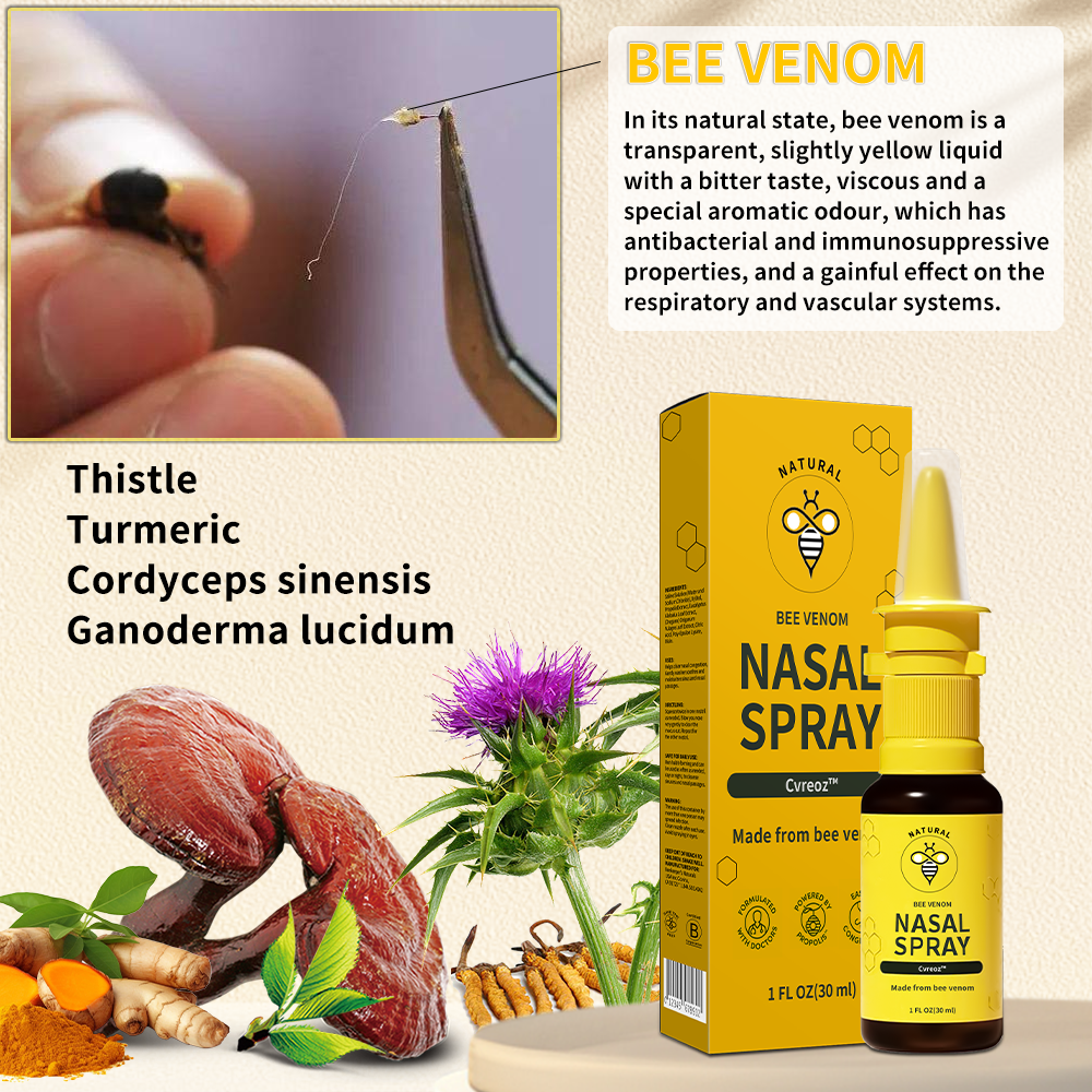 👩‍⚕️ CvreozTM Bee venom Nasal Spray (❤️ Suitable for all people, even those who are allergic to bees.)  Pulmonary/Hepatic Specialized Care