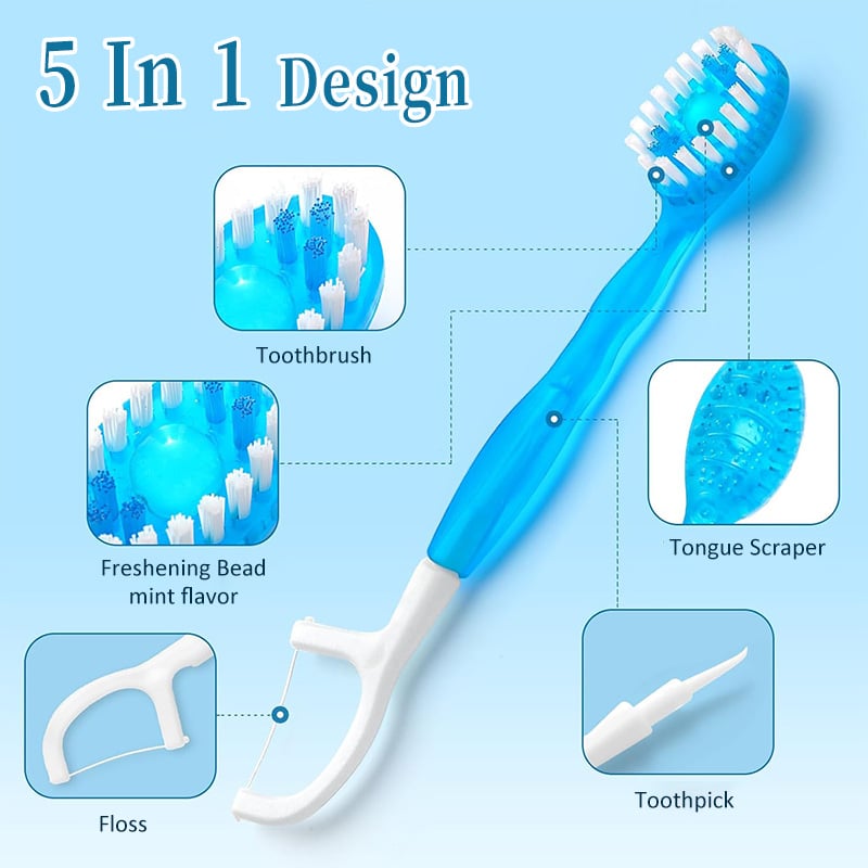 🔥2025 Hot Sale🎁Mini Toothbrush 5-in-1 Tool