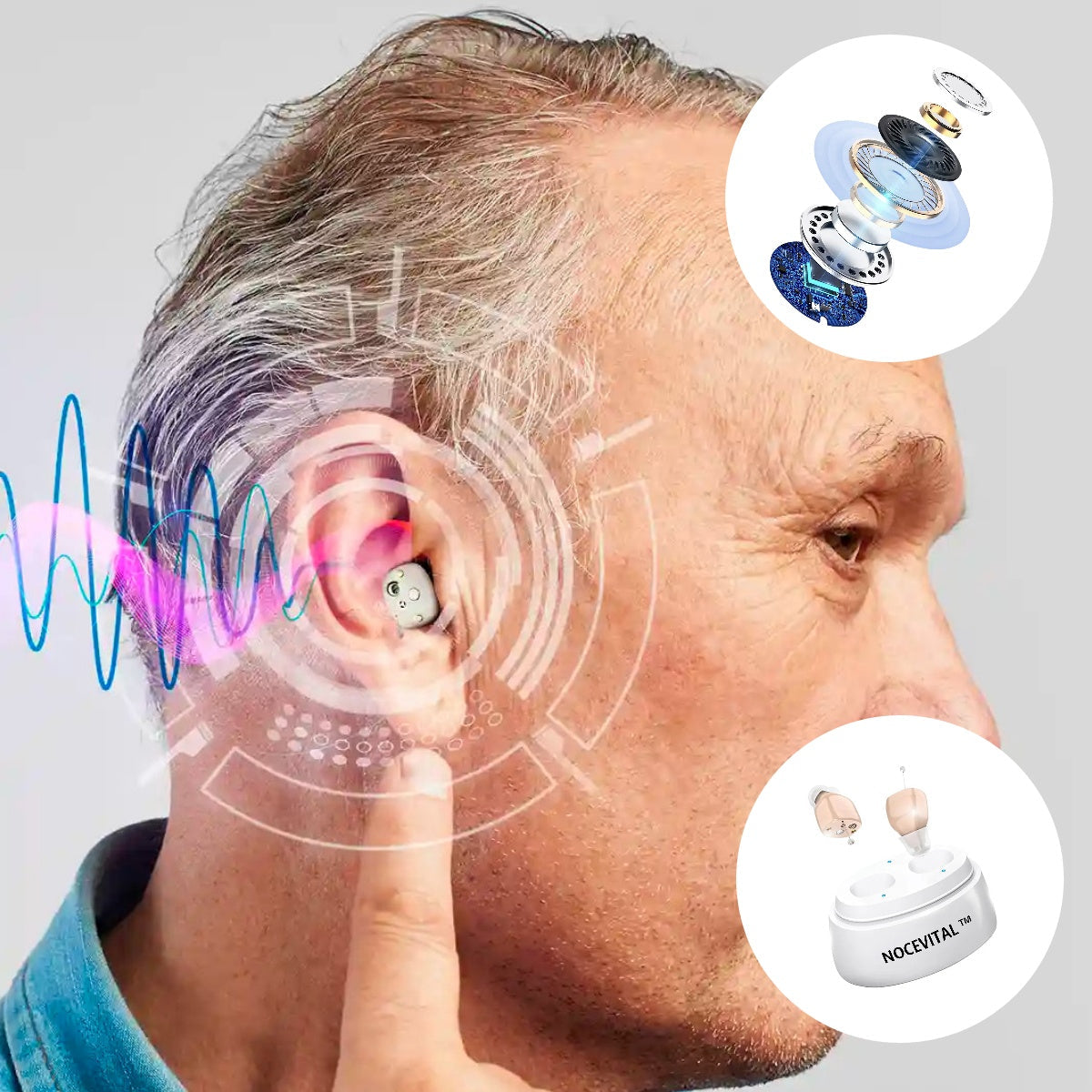 𝗡𝗢𝗖𝗘𝗩𝗜𝗧𝗔𝗟™ CIC Rechargeable Hearing Aids