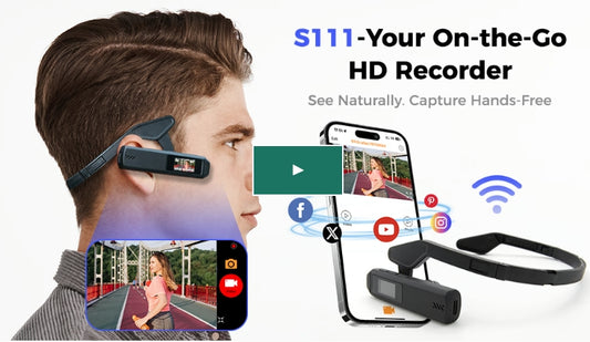 S111-The Lightest and Most Comfortable Head-Mounted Camera
