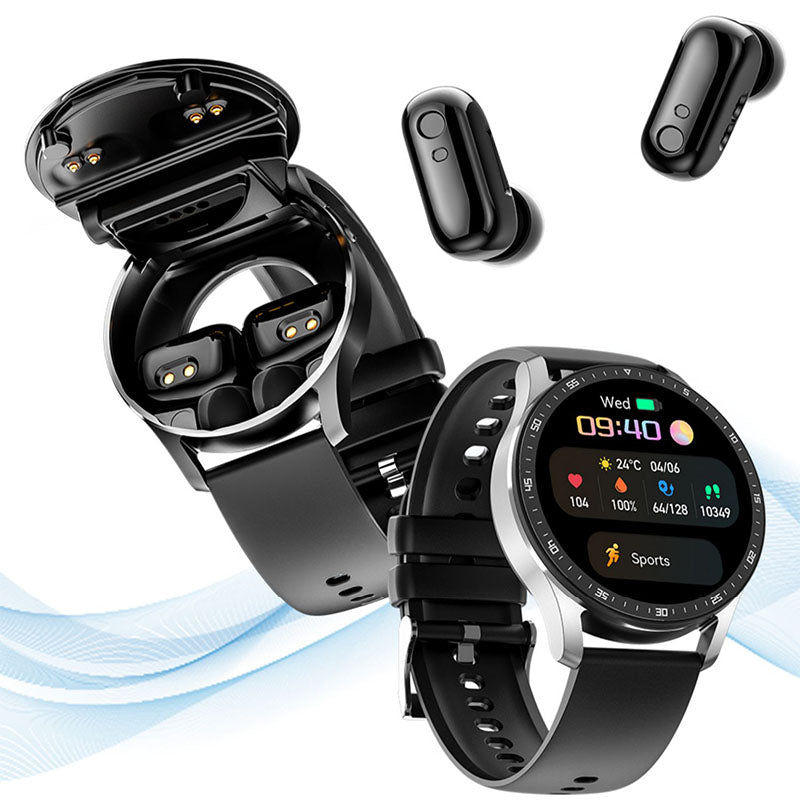 2-in-1 Smartwatch & Earbuds ⌚🎧 | TWS Bluetooth |Cash On Delivery | IP67 Waterproof