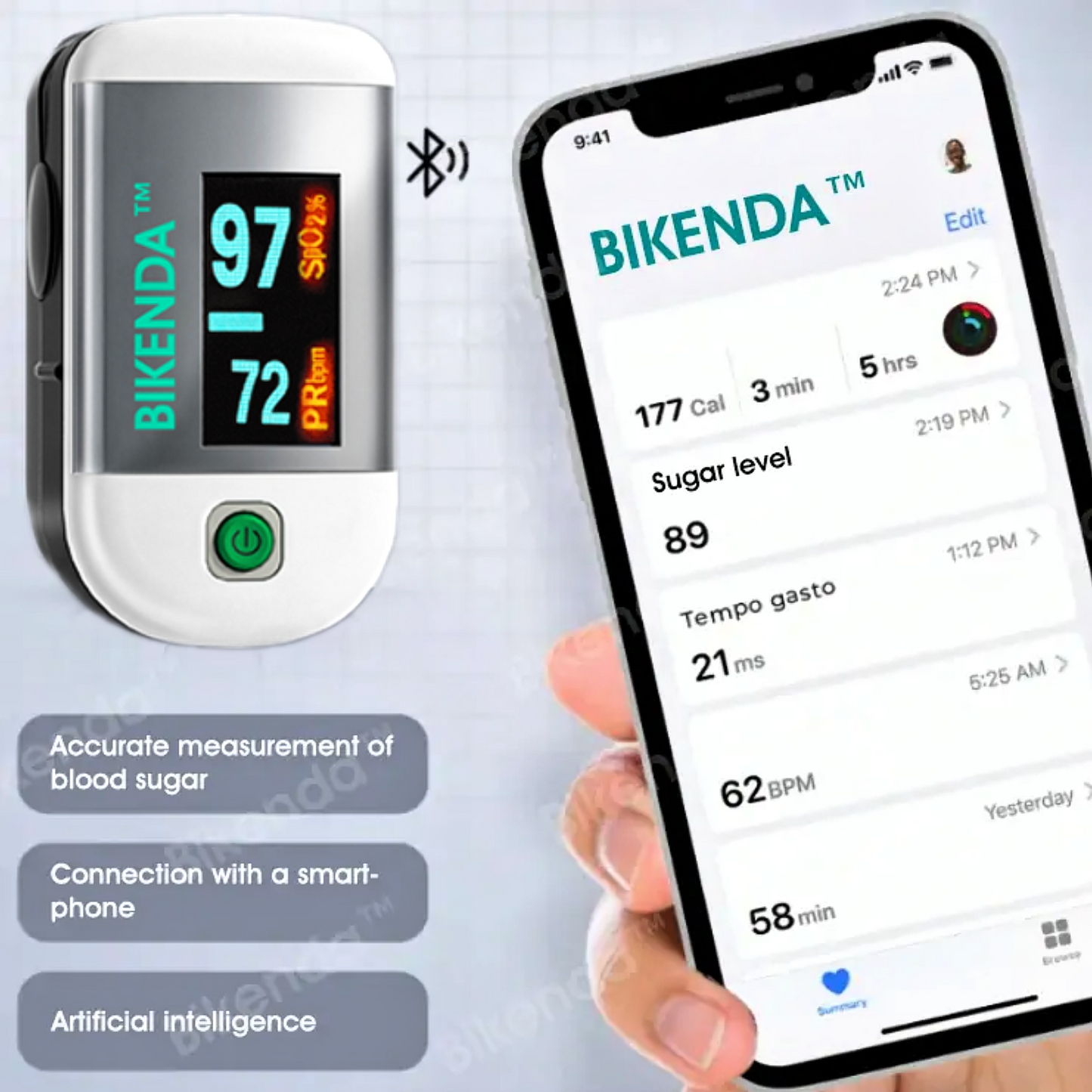 【OFFICIAL STORE】Bikenda™ Next-Generation Intelligent Multifunctional Non-Invasive Laser Blood Glucose Meter [99.9% Accuracy]