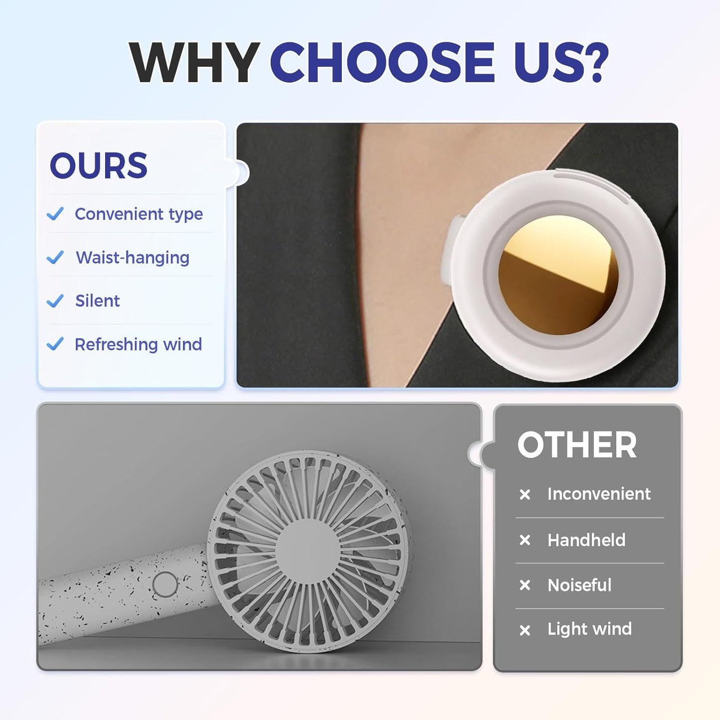 🔥-Portable Silent Mini Bladeless Electric Fan