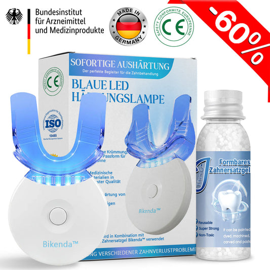 ✅Offizieller Shop | Bikenda™ Blaulicht-Härtungslampe und Zahnersatzmaterialien ✅CE-Kennzeichnung erhalten(Zur Reparatur von fehlenden Zähnen, gebrochenen Zähnen und Zahnlücken) 🥨