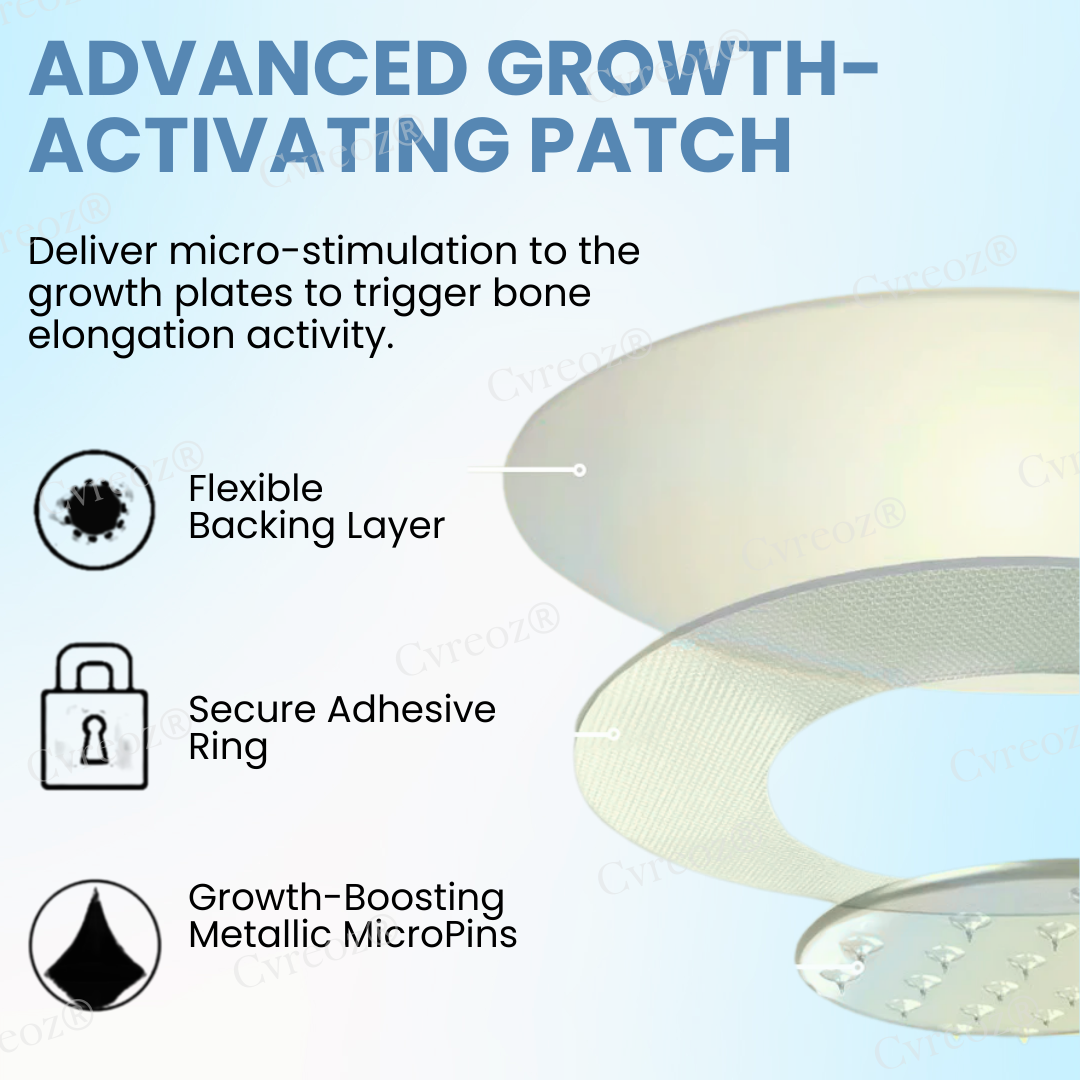 Cvreoz® HeightBoost MicroPin Growth & Stretch Patch (𝟟𝟘% 𝕆𝔽𝔽 𝗘𝗡𝗗𝗦 𝗜𝗡 𝟭𝟬 𝗠𝗜𝗡𝗨𝗧𝗘𝗦)