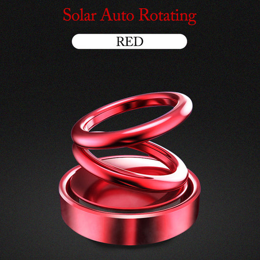 Car Supplies Solar Rotating Double Ring Suspension Car Aromatherapy Perfume Creative Car Perfume Decoration