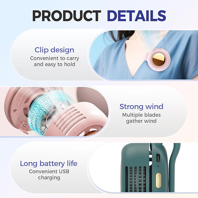 🔥-Portable Silent Mini Bladeless Electric Fan