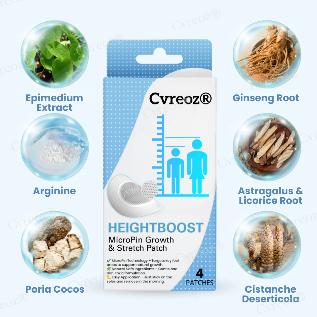 Cvreoz® HeightBoost MicroPin Growth & Stretch Patch (𝟟𝟘% 𝕆𝔽𝔽 𝗘𝗡𝗗𝗦 𝗜𝗡 𝟭𝟬 𝗠𝗜𝗡𝗨𝗧𝗘𝗦)