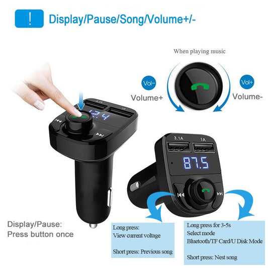 FM Transmitter USB Car Charger