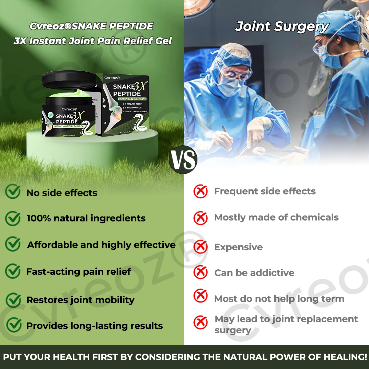 Cvreoz®SNAKE PEPTIDE 3X Instant Joint Pain Relief Gel✨𝐍𝐞𝐰 𝐈𝐧𝐠𝐫𝐞𝐝𝐢𝐞𝐧𝐭,𝐒𝐧𝐚𝐤𝐞 𝐏𝐞𝐩𝐭𝐢𝐝𝐞