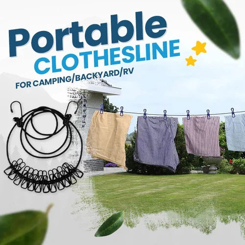 🔥HOT SALE-45%OFF🔥Outdoor clothesline with clips