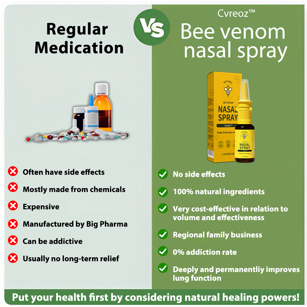 👩‍⚕️ CvreozTM Bee venom Nasal Spray (❤️ Suitable for all people, even those who are allergic to bees.)  Pulmonary/Hepatic Specialized Care