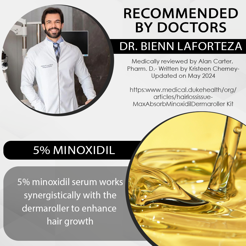 FolliFusion™ Max Absorb  MinoxidilSerum Dermaroller Kit