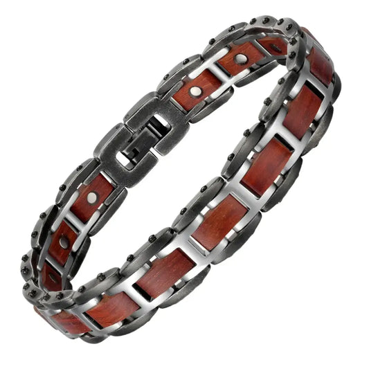 Nordic Steel & Wood Men's Bracelet