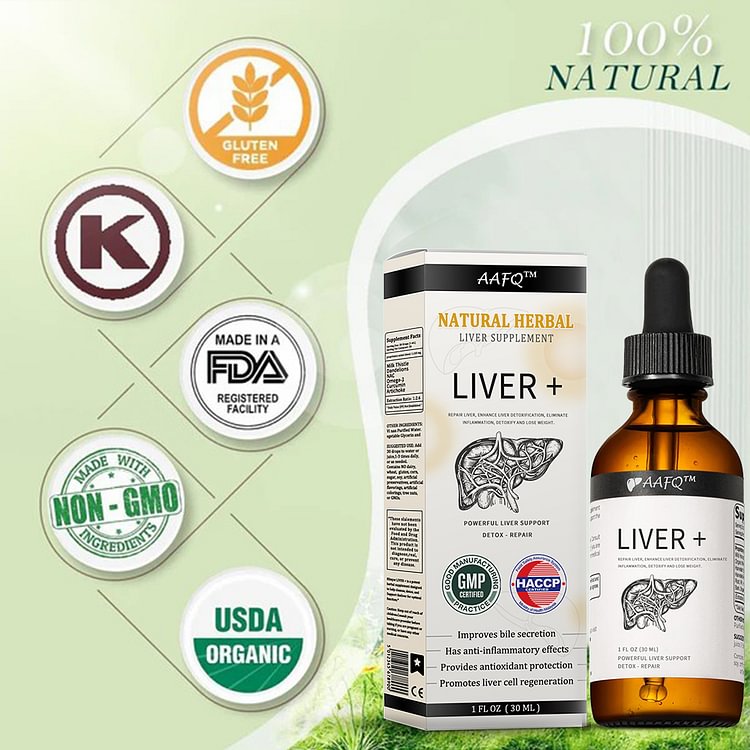 AAFQ™ Natural Herbal Liver Supplement - Powerful Liver Support - Detox & Repair - Herbal Supplements