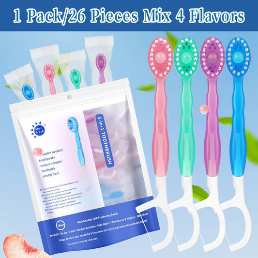 🔥2025 Hot Sale🎁Mini Toothbrush 5-in-1 Tool