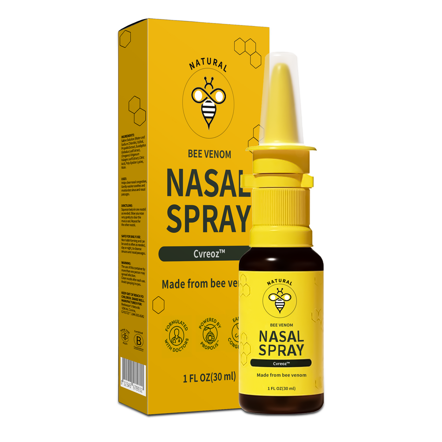 👩‍⚕️ CvreozTM Bee venom Nasal Spray (❤️ Suitable for all people, even those who are allergic to bees.)  Pulmonary/Hepatic Specialized Care