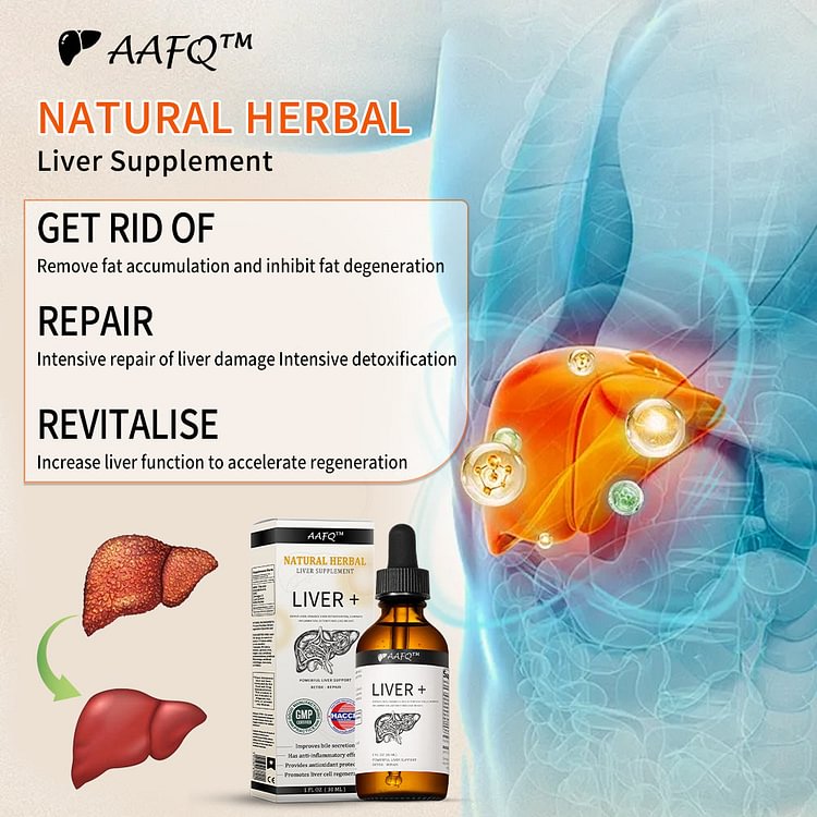 AAFQ™ Natural Herbal Liver Supplement - Powerful Liver Support - Detox & Repair - Herbal Supplements