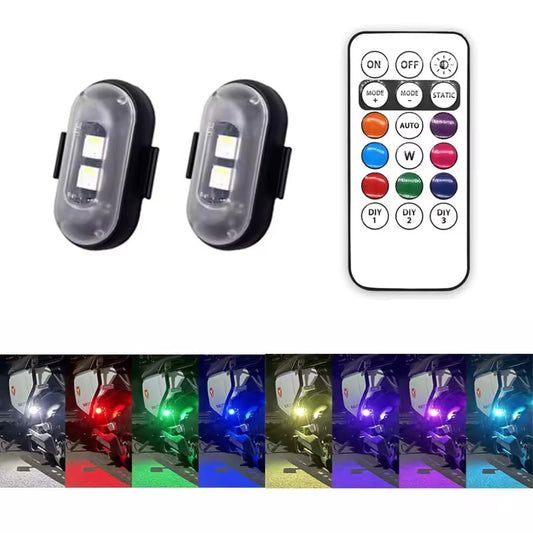 🔥Last Day Promotion 49% OFF🔥Wireless LED Strobe Lights RGB USB Charge IP65 Waterproof Anti-Collision