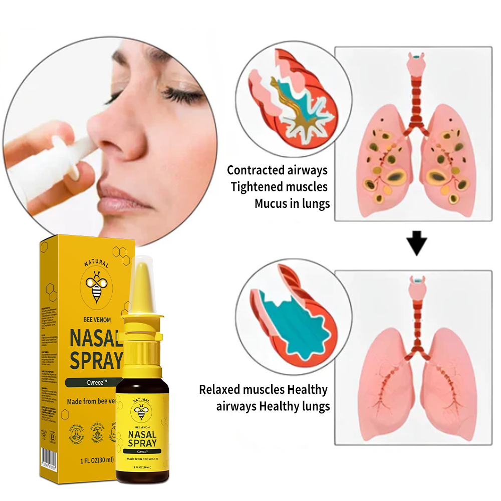 👩‍⚕️ CvreozTM Bee venom Nasal Spray (❤️ Suitable for all people, even those who are allergic to bees.)  Pulmonary/Hepatic Specialized Care