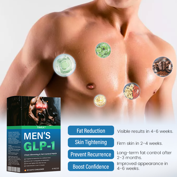 Timilk® Men’s GLP-1 Chest Slimming & Fat Control Patch🧑🏻‍⚕️Approved By TOS