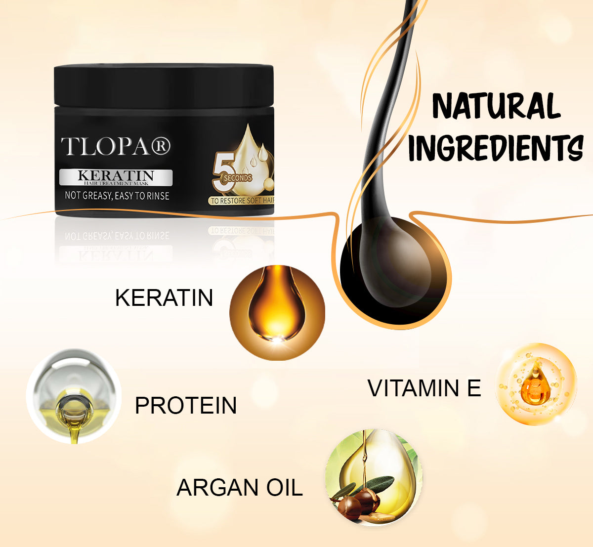 ⏰Just today – Sale 60% OFF 🔥 TLOPA® Keratin Hair Treatment Mask